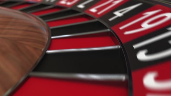 Casino Roulette Wheel Ball Hits 24 Twenty-four Black alt