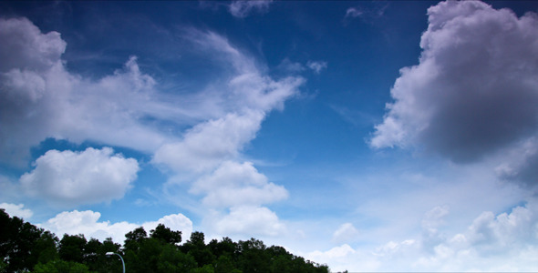 Tropical Clouds and Blue Sky Time Lapse