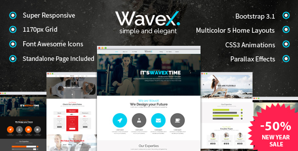 WaveX - One Page Parallax