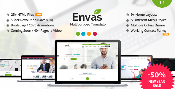 Envas - Multipurpose HTML5 Template