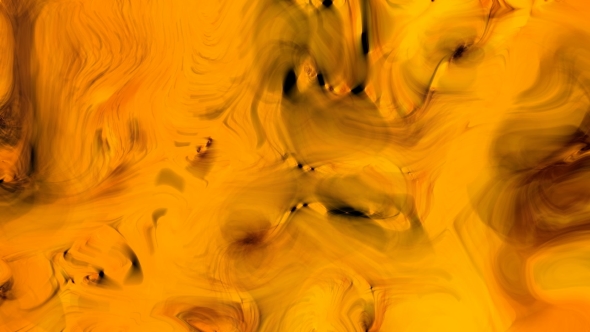 Ferromagnetic Fluid Creates Amazing Drawings in the Yellow Liquid,like Oil Substance