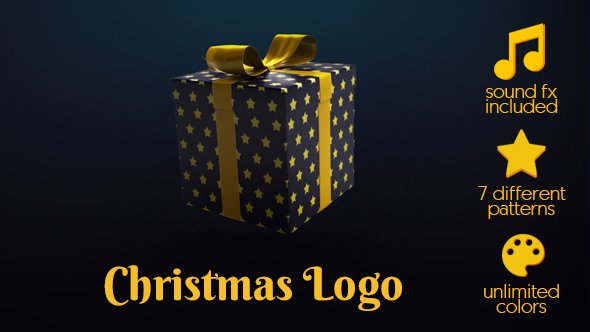Gift Box Logo Christmas and New Year 2024