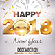 Happy New Year 2018 Flyer Template - GraphicRiver Item for Sale