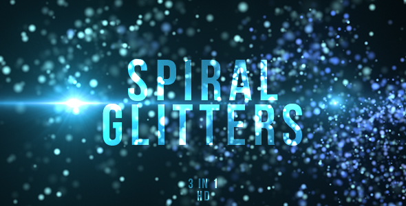 Blue Spiral Glitters