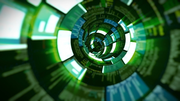 3D Flight in Green Optic Tunnel Data Processing alt