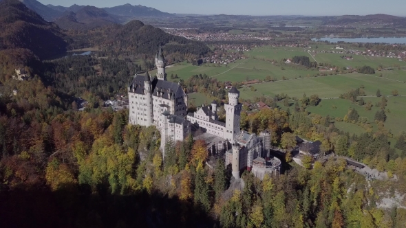 Flight To Neuschwanstein Castle, Germany.