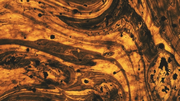 Patterns in the Movement of Dirty Yellow Butter Smeared with a Black Substance Similar To Oil