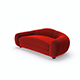 Red velvet sofa 3D model - 3DOcean Item for Sale