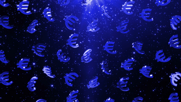 3D Falling Euro Symbols alt