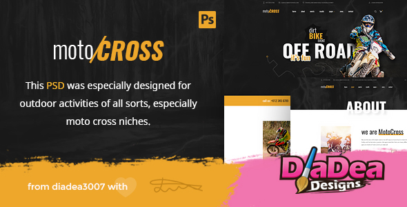 MotoCross - Outdoor Activities PSD Template