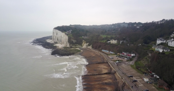 Aerial View of the Beach in Dover