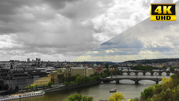 Prague Under Sky