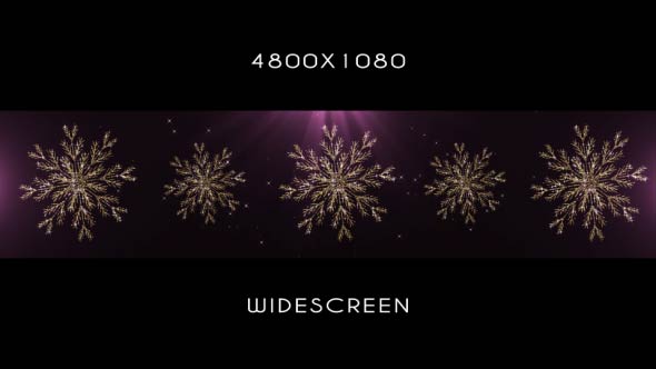 Golden Snowflakes Widescreen