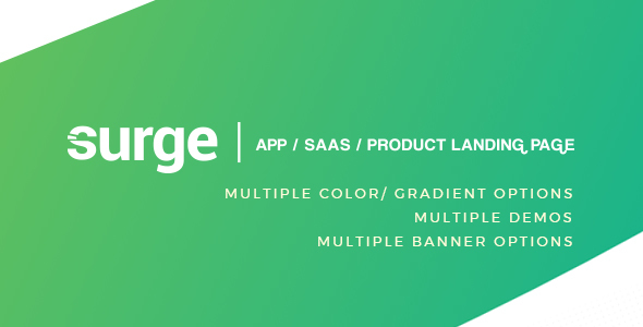 Surge - App / SAAS /  Software / Product Template
