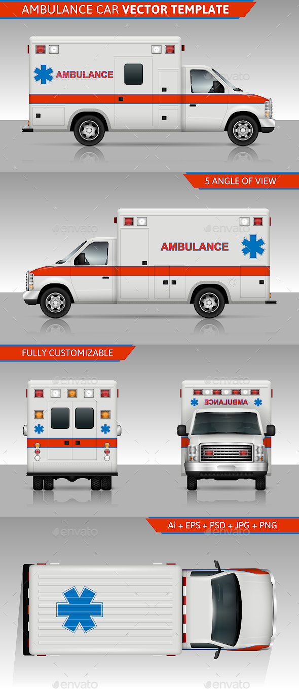 Ambulance Car Vector Template