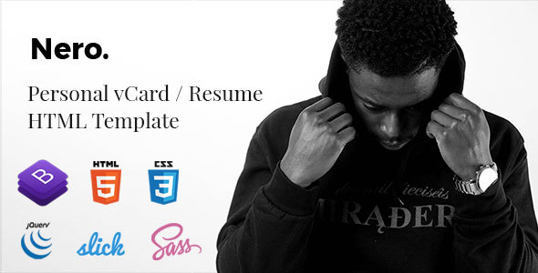 Nero - Personal vCard / Resume Template