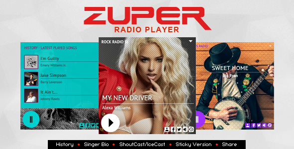Zuper Radio Player preview jq