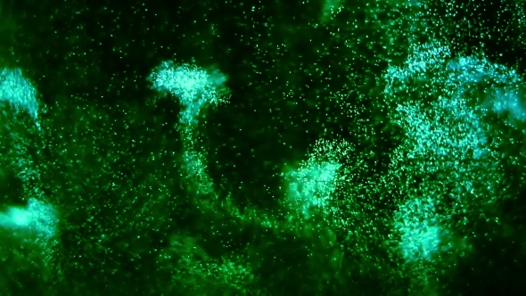 Cinematic Green Particles