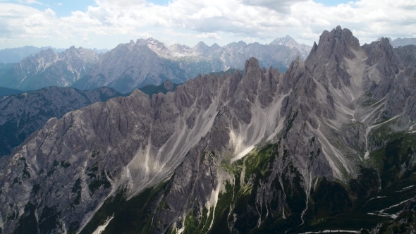 National Nature Park Tre Cime In the Dolomites Alps. Beautiful Nature of Italy.