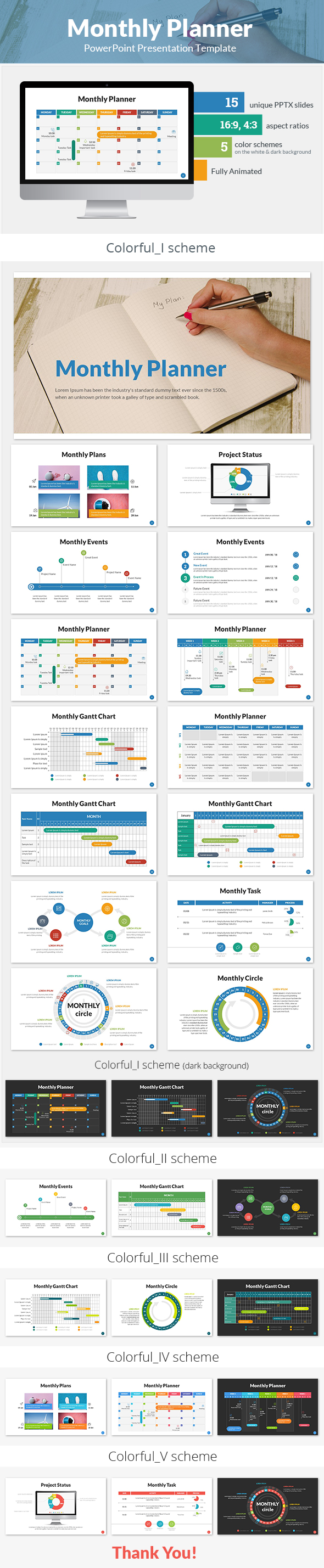 Monthly Planner PowerPoint Presentation Template