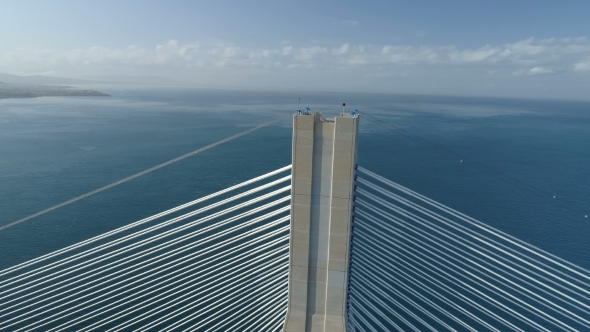 Flight Over of the Charilaos Trikoupis Bridge Rio-Antirio