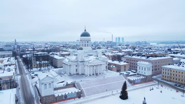 Helsinki Cathedral and Senate Square in the Winter