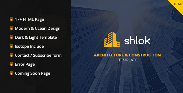 Shlok - Construction and Architect HTML Template