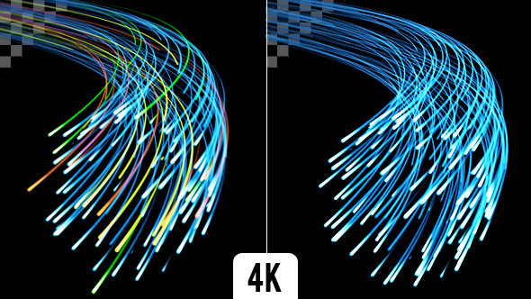 Optical Fibre Signals Open End - 2 Clips 4K alt