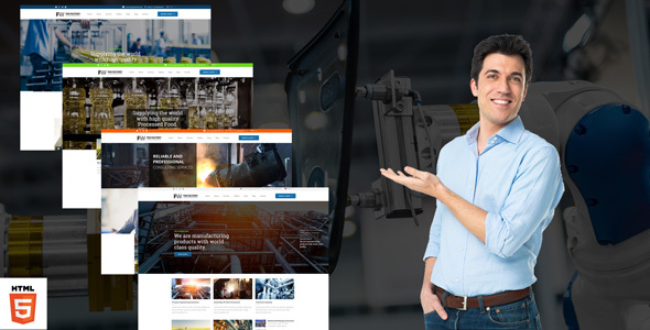 Introducing a Captivating Factory and Industrial Business Template for Manufacturing