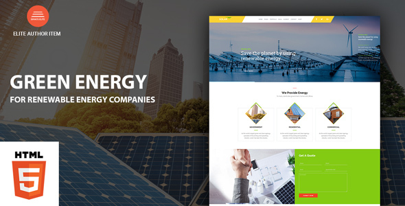 Green Energy - Solar and Renewable Energy Template