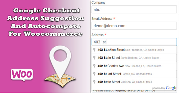 Google Checkout Address Suggestion And Autocompete For Woocommerce