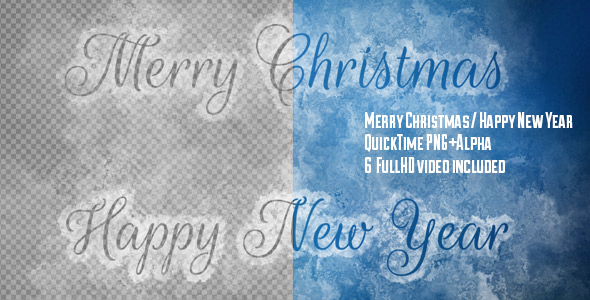 Merry Christmas & Happy New Year Handwritten Text