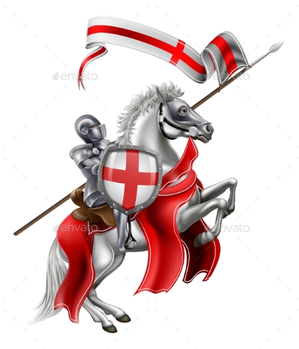 Saint George Medieval Knight on Horse