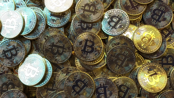 Sliding Bitcoin Tokens Pile alt