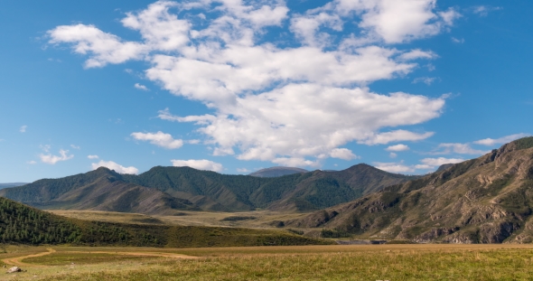 Landscape Altai Mountains Siberia, Russia