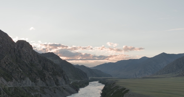 Waves, Spray and Foam, River Katun in Altai Mountains Siberia, Russia