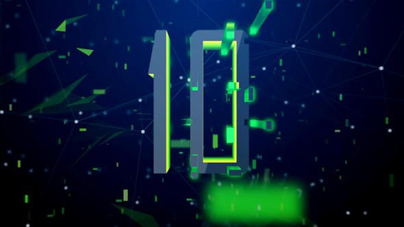 High Tech Digital Countdown (Green Version)