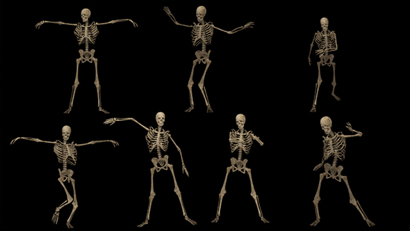 Skeleton Halooween Dance (7-Pack) alt