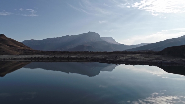 Reflection of the Sky and Mountains in the Highlands