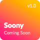 Soony — Powerful Coming Soon HTML Template - ThemeForest Item for Sale