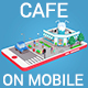 Low Poly Cocktail Cafe on Phone screen - 3DOcean Item for Sale