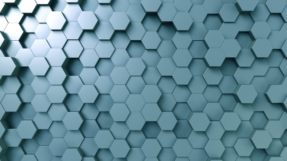 Abstract Blue Hexagonal Background