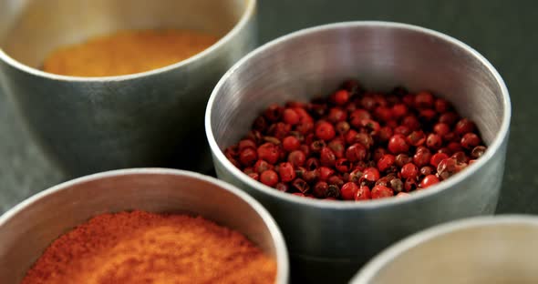 Various spices in bowl 4k