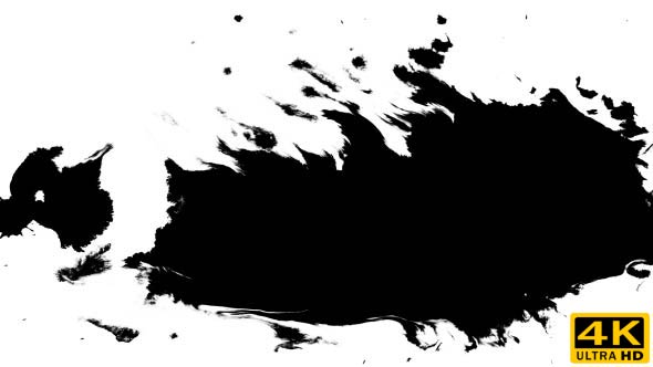 Several Ink Drops From Right To Left on Wet Paper 04 alt