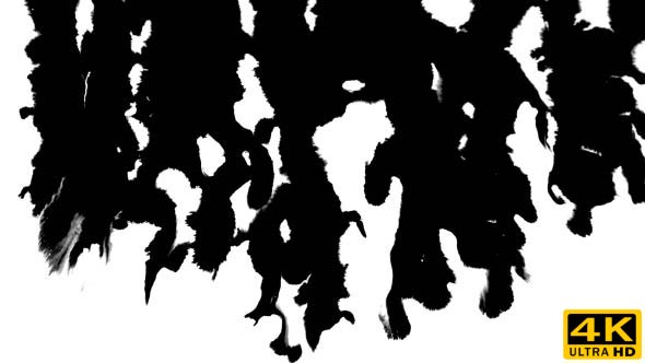 Ink Flowing From Top To Bottom on Wet Paper 02