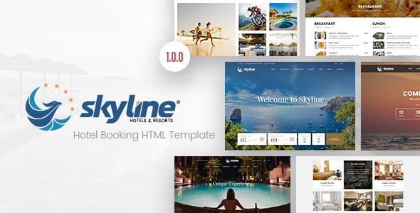 SkyLine - szablon HTML rezerwacji hotelowej