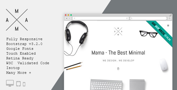 MAMA – Creative Minimal Portfolio WordPress Theme