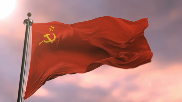Soviet Union Flag Waving