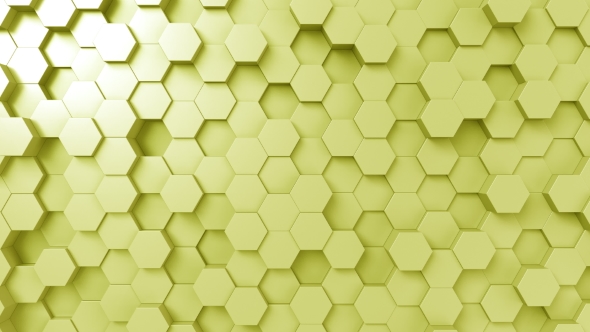 Yellow Hexagonal Prisms