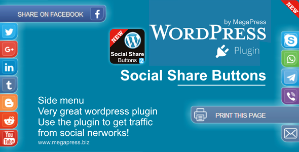 Social share buttons for wordpress